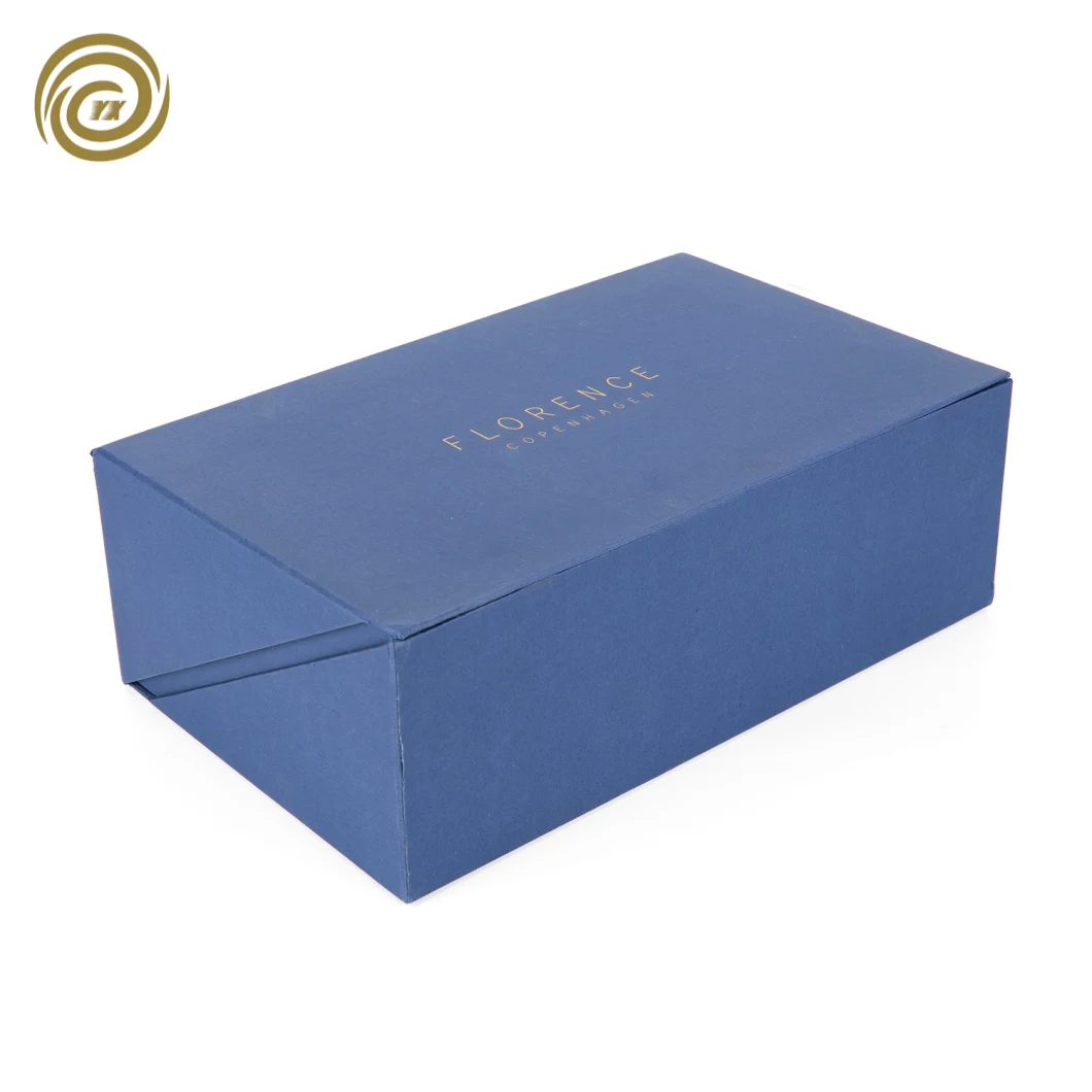 Blue Magnet Close Shoe Box Gift Box with Velvet Bag Packaging