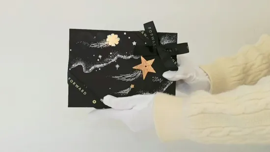 ブラック高級防水誕生日ギフトボックス（リボン付き）